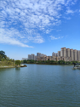 博爱湖公园房地产楼盘住宅建筑