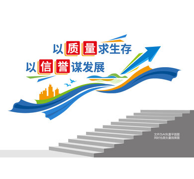 企业质量文化楼梯墙