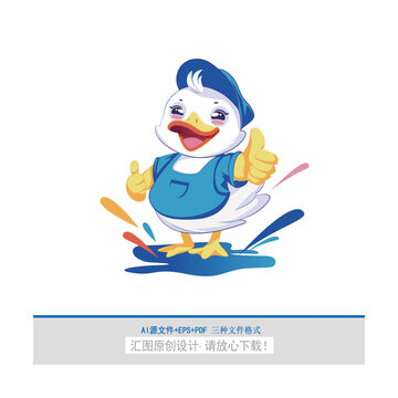 卡通鸭子