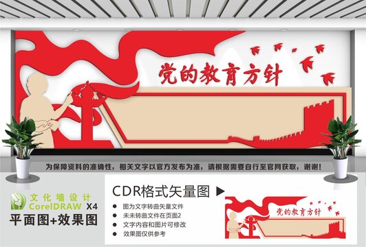 党的教育方针宣传墙