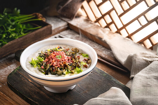 皮蛋肉沫粥