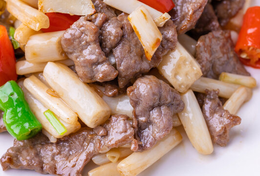 藕带炒牛肉