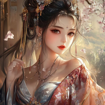 古风美女头像封面