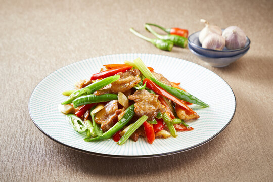 美食摄影辣椒炒肉回锅肉