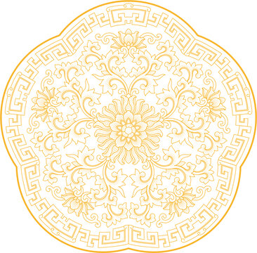 传统花纹缠枝莲纹