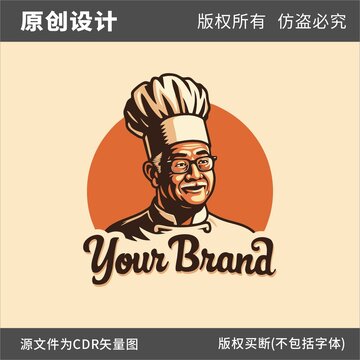 戴眼镜的厨师LOGO
