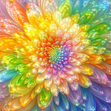 彩色绚丽梦幻唯美花朵