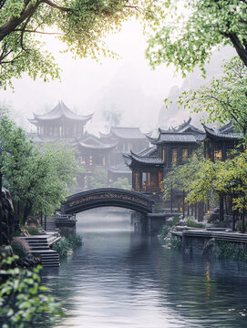 唯美浪漫江南水乡风情