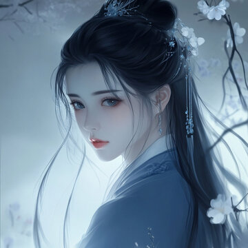 古风美女头像封面