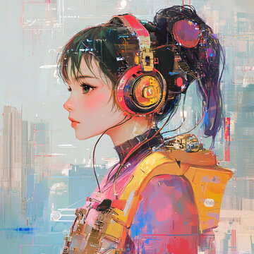 赛博朋克装饰画