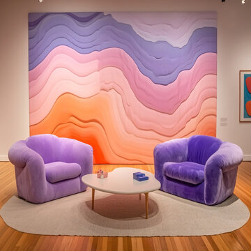紫色艺术展示区