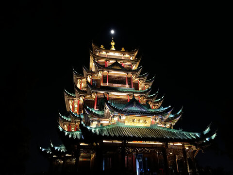 月灯阁顶图侧面