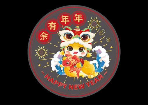 窗花蛇年