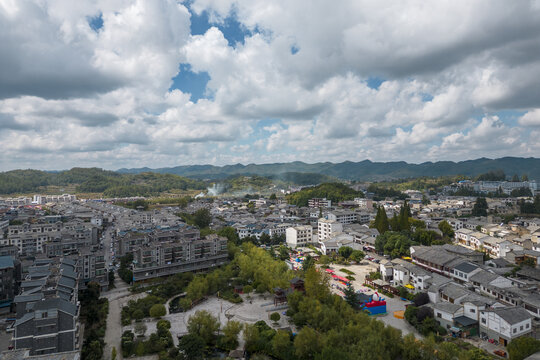 贵州安顺旧州古镇航拍