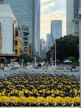 街景小黄共享单车
