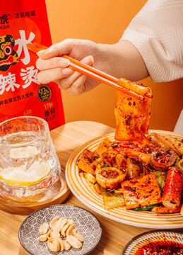 天水麻辣烫摆拍