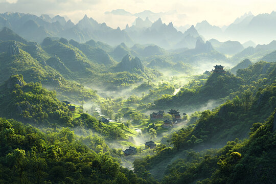 云雾远山