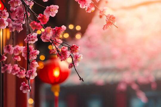 桃花灯笼