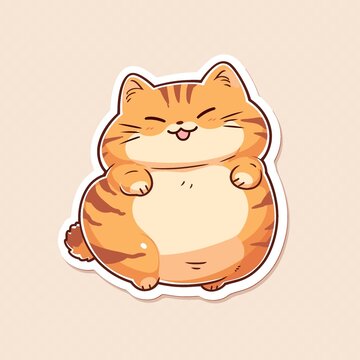 大胖橘可爱猫咪插画