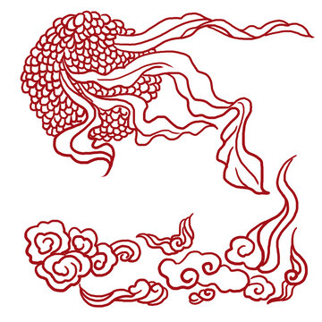祥云与绣球