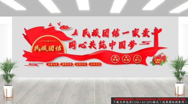 民族团结宣传标语文化墙