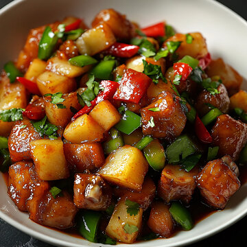 牛蹄筋烧小土豆