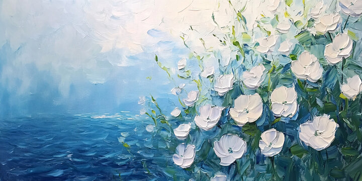 铃铛花油画装饰画