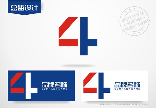 4数字logo设计4标志