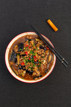 传统炒菜肉沫茄子