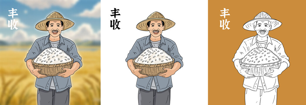 老农插画手绘