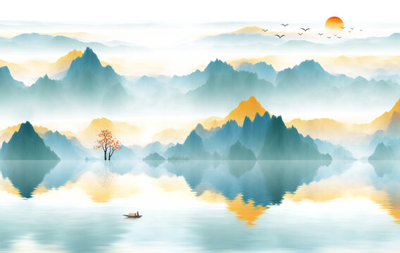 新中式山水