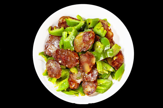 青椒炒腊肠