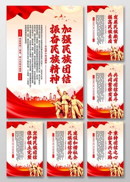民族团结标语海报