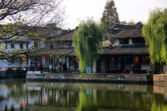 西塘水乡风景江南民居