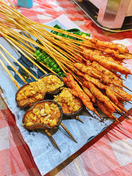 炸香菇脆烤串肉串串香