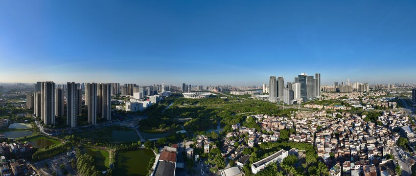 美丽乡村顺德乐从大敦村全景