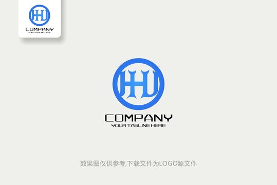 HU字母互联网网络科技LOGO