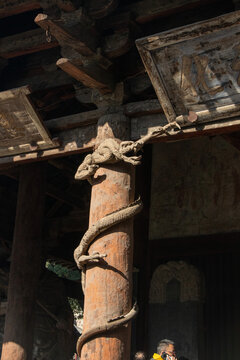 山西太原晋祠圣母殿盘龙