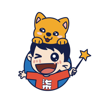 宠物与儿童卡通图案