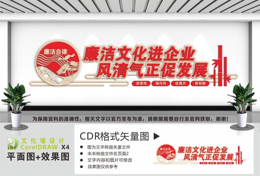 廉洁文化进企业文化墙