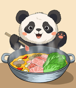 熊猫吃火锅