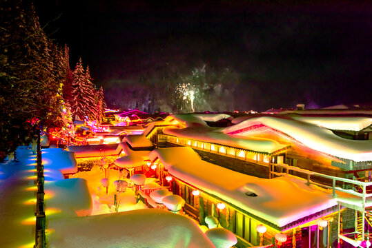 雪乡夜色