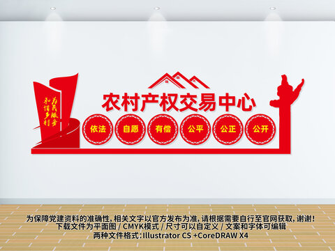 农村产权交易中心文化墙