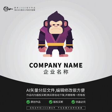 猴子动物潮流时尚卡通LOGO