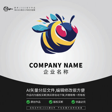 蜜蜂网咖潮流游戏炫酷LOGO