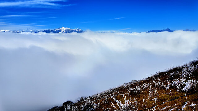 牛背山雪景云海