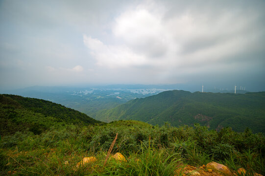 广东江门台山隆文老村风车山风光