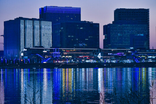 郑州金融岛夜景