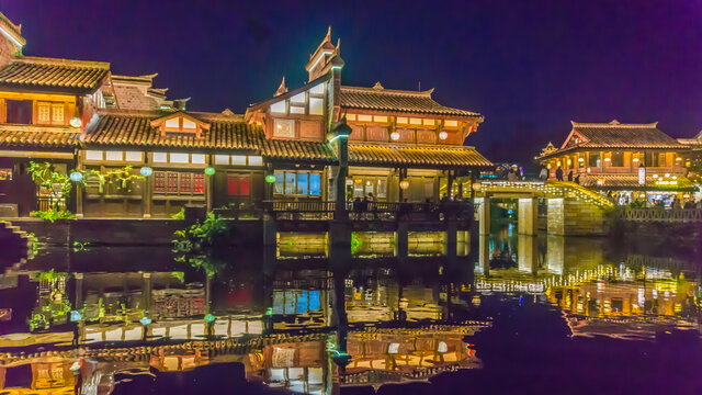 古镇夜色