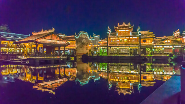 古镇夜色